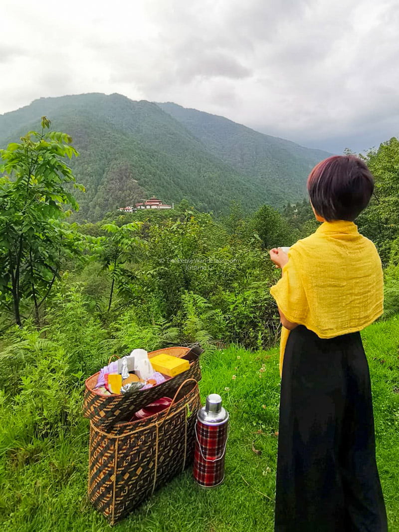Trashiyangtse Dzong in the distance | Eastern Bhutan road trip photos • The Petite Wanderess