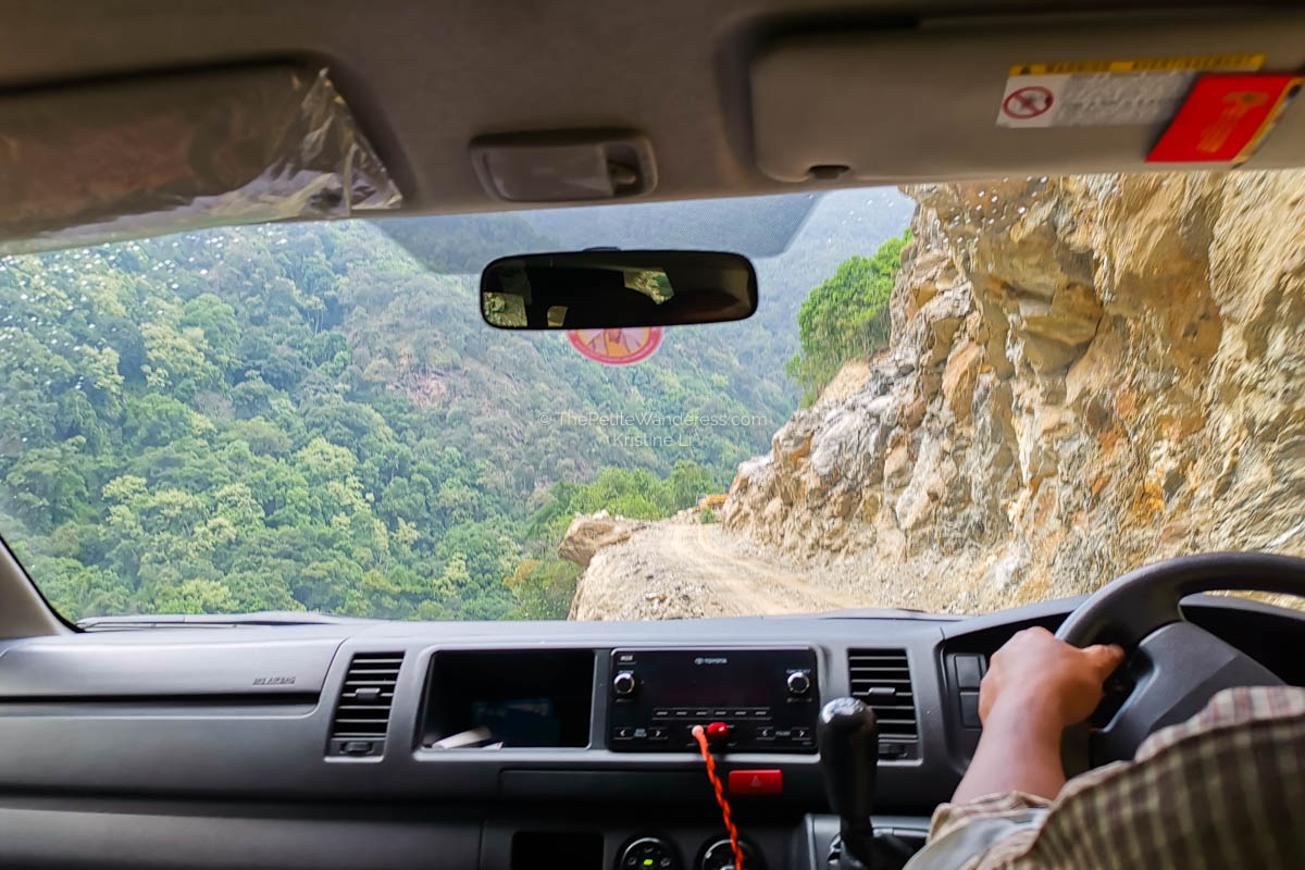 cliff road | Eastern Bhutan road trip • The Petite Wanderess