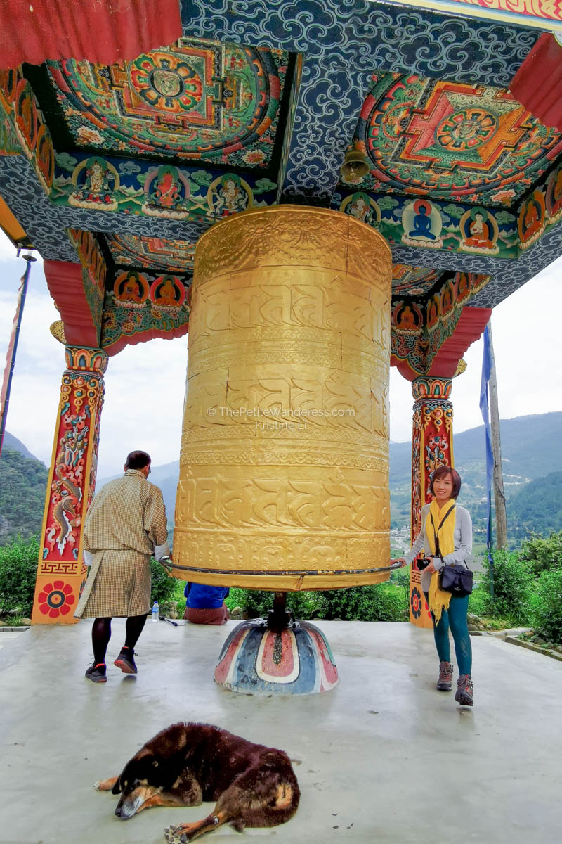 prayer wheel | Eastern Bhutan road trip photos • The Petite Wanderess